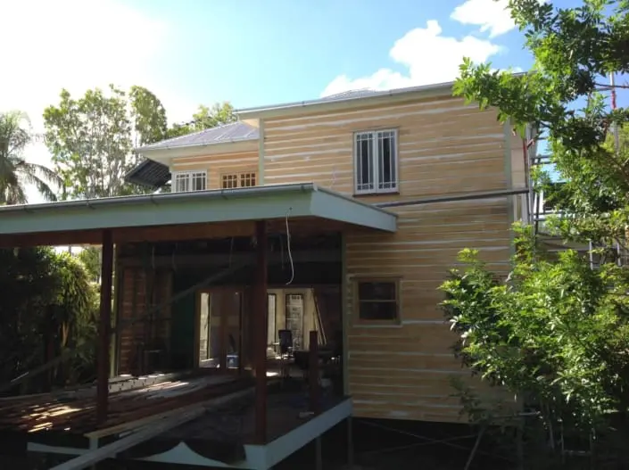 House renovation in progress in Brisbane