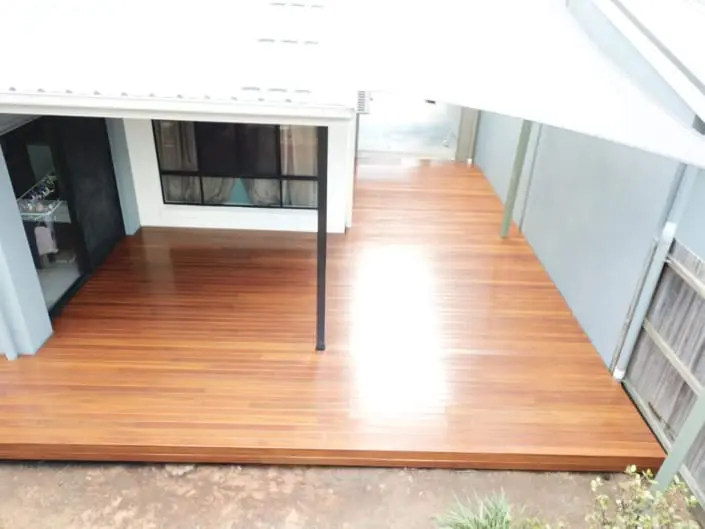 Patio timber deck installation in Redland City