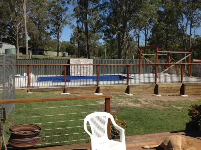 Timber and steel pool fencing built to compliance